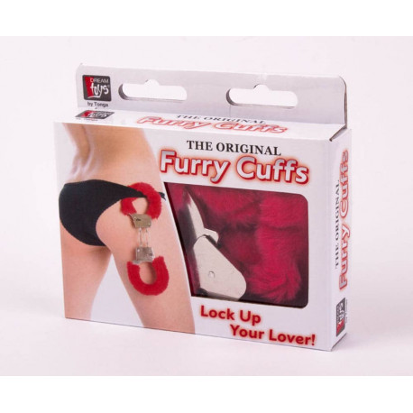 debra/bondage/metal-handcuff-with-plush-red