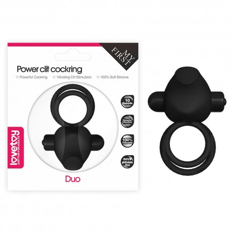 debra/cock-rings/power-clit-duo-silicone-cockring-black
