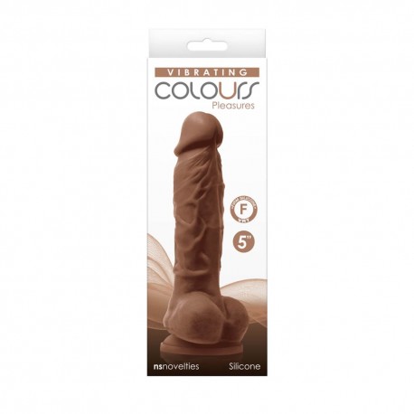 debra/realistic-vibrators/colours-pleasures-vibrating-5-dildo-brown